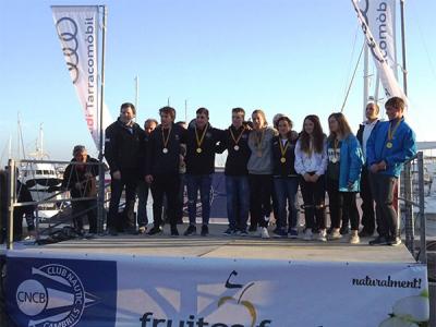 Ricard Castellví y Bea Muro, del Club Nàutic Cambrils, se proclaman Campeón y Campeona de Cataluña de Láser 4.7. 