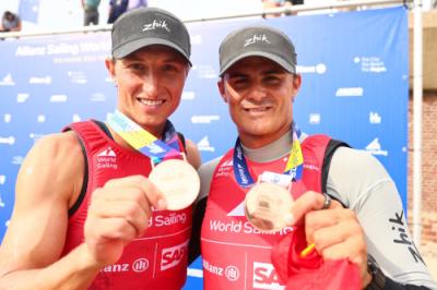 Vela olímpica: Campeonato del Mundo Botín y Trittel, medalla de bronce en 49er Vela olímpica: Campeonato del Mundo Botín y Trittel, medalla de bronce en 49er