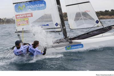 Íker Martínez y Tara Pacheco (Movistar) cuartos en Miami empatados con el bronce del Nacra 17