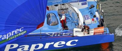 Última Hora de la BWR: Paprec Virbac de Jean-Pierre Dick y Loïck Peyron ha sido la primera en cruzar el meridiano de Tarifa 