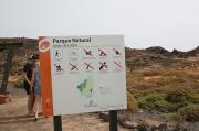 Cartel del Parque Natural Isla de Lobos