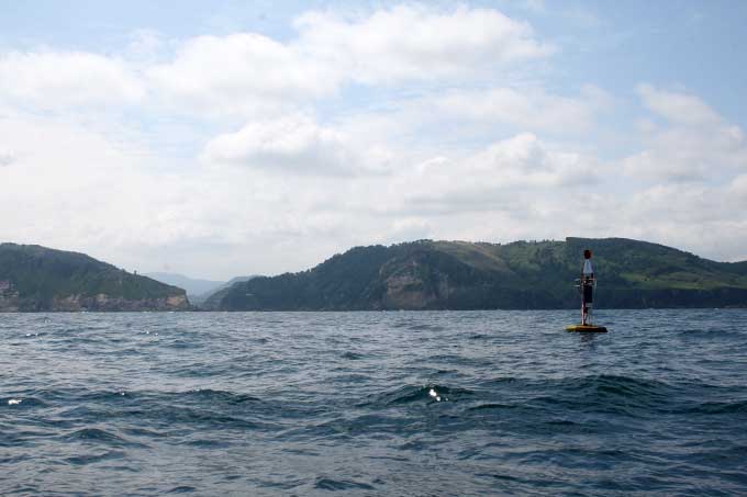 La boca de la Ria de Pasaia desde la Boya de Recalada La boca de la Ria de Pasaia desde la Boya de Recalada