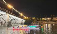 La IX Regata Nocturna de Triana, reparte medallas al Club Náutico, Labradores, Remeros Veteranos de Sevilla, San Jerónimo y Ciudad de Sevilla