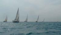 Salida en ceñida de la regata Sitges-Ciutadella