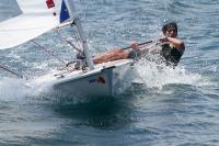 Carlos Ordoñez, del Real Club Astur de Regatas de Gijón, campeón de Asturias de Laser Radial