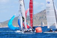 El Equipo Sandiakkipas.com de Fede Selfa y Rocío Piris, del CN Cullera, campeones de España de Hobie 16