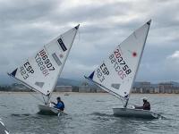 Fernando y David Sales, campeones de Cantabria de Vaurien a bordo del Martina y Carlos Casanueva, campeón de Cantabria en ILCA6