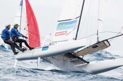 Iker y Tara ya rozan el podio en el europeo de Nacra 17 Iker y Tara ya rozan el podio en el europeo de Nacra 17